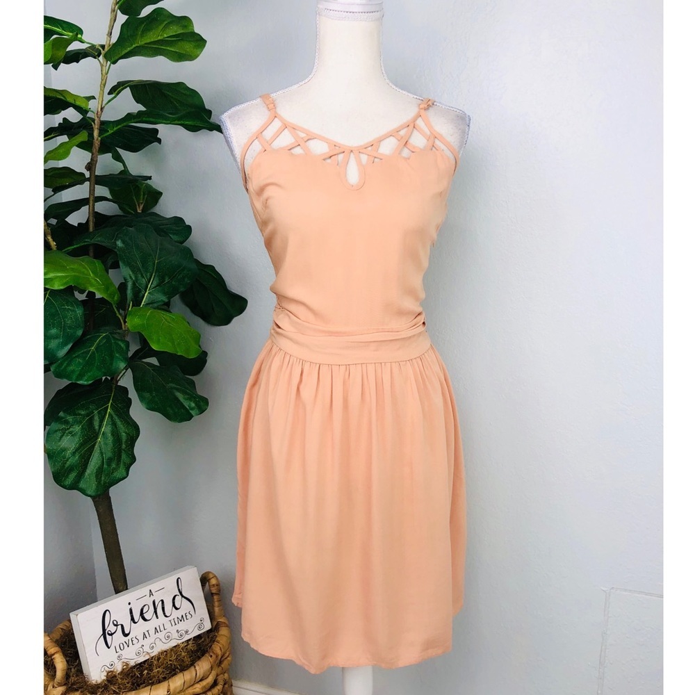 NWOT BLUSH ROSY DUSTY PEACH PINK SUMMER DRESS